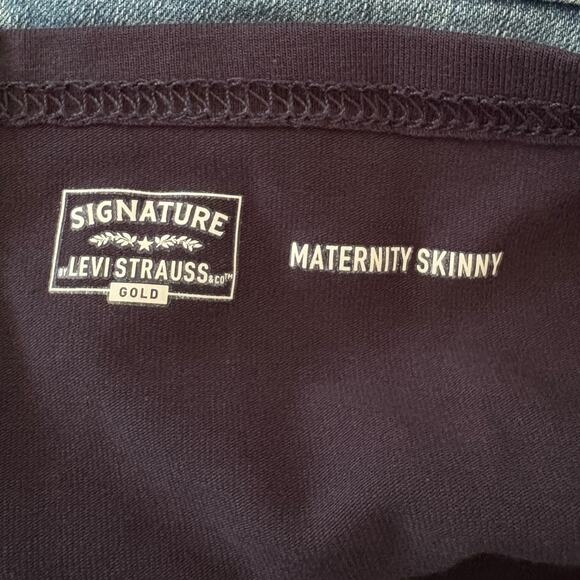 NWT Levi Strauss Signature Gold Maternity Skinny Jeans Simply Stretch Wash M - Picture 5 of 9